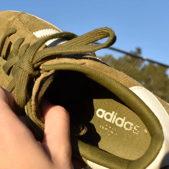 adidas Campus Olive Green White Women's Sneakers - Picture 9 of 14